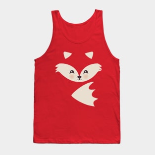 Cute fox on orange or red Tank Top